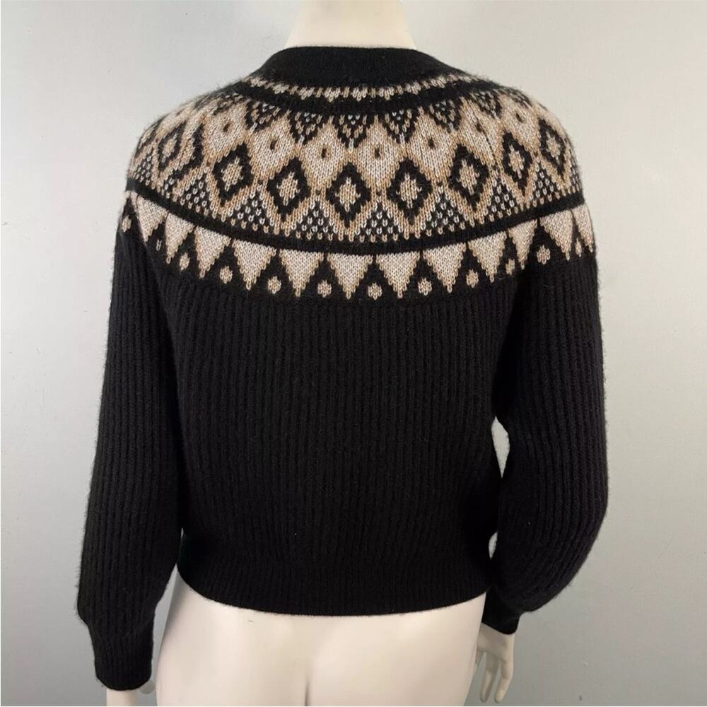 J.Crew fair isle cashmere cardigan rhinestone jewel buttons sweater size S - Picture 4 of 13
